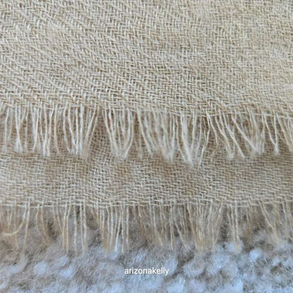 J. Crew Wool Scarf Ombre Gradient Tan to Cream